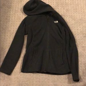 Black north face zip up fleece